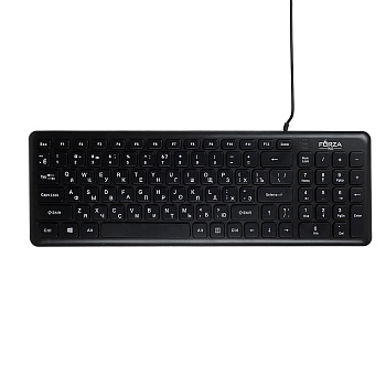 FORZA Клавиатура проводная, черный, 382x126x21.3мм, кабель 150см