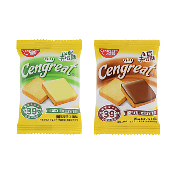 Сухой пирог с глазурью "Шенгге", 2 вкуса (банан/шоколад), 10г.