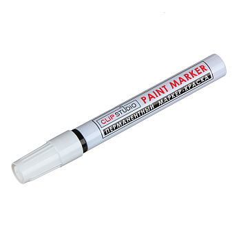 Маркер-краска ClipStudio черный 1мм, перманент, для любых поверхностей, металл, краска