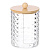 Органайзер для ватных дисков с бамбуковой крышкой ЮНИLOOK , PS, бамбук, 9,5x7см, ВЗ24-25