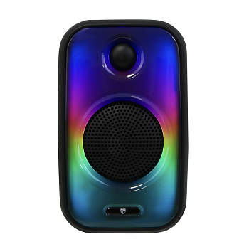 Колонка беспроводная BY VibeBox, 8 Вт,подсветка,2000мАч,USB,EQ,microSD,ВШГ 26x16x14см, черный