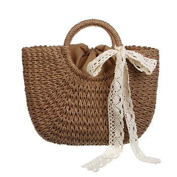 Сумка пляжная плетенная тм ЮL, 40x42см, папирус