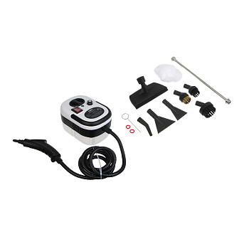 LEBEN Пароочиститель, 1.2л, 2500Вт, 6 режимов, 9 насадок, 220в