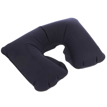 Подушка дорожная надувная тм BY SPORT, 38x25см, ПВХ, черная