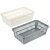 Корзинка универсальная 2л, 250х150х72мм, белый, серый, пластик