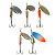 Набор блесен тм AZOR FISHING, 5шт., в пластиковой коробке, 3-7 грамм