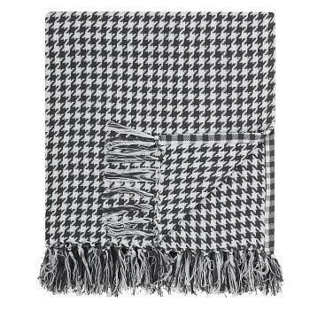 PROVANCE Special Плед хлопок, 200х220см, черно-белый