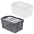 Корзинка Лофт 5,3л 295х185х145мм с крышкой белый, серый