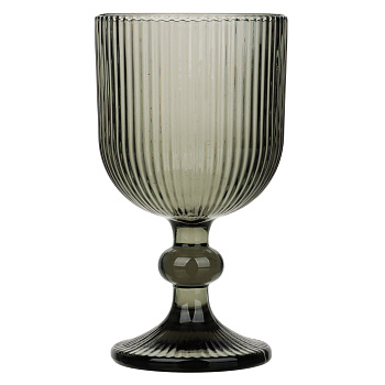 MILLIMI Бокал для вина Грея, 240мл, стекло, серый, рифленый