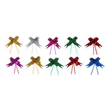 Набор складных бантов 10 шт, диаметр 4 см, ПП, 2 вида
