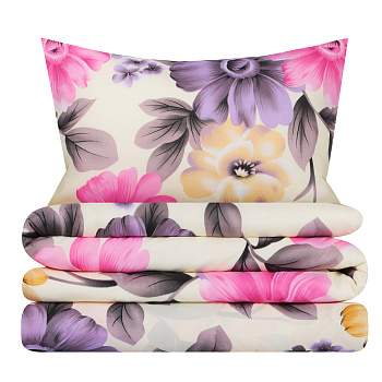 PROVANCE Стандарт Комплект постельного белья 1,5 (4 предмета), полиэстер, 4 дизайна