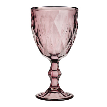 MILLIMI Бокал 320 мл, стекло, бордовый ромб