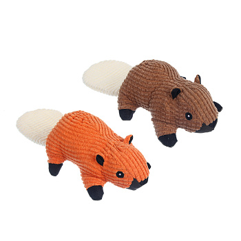 Игрушка для собак, тм VETTA, с пищалкой, бобер, п/э, 29*13см