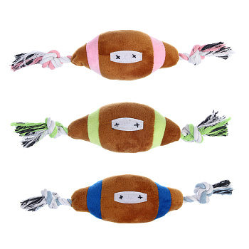 Игрушка для собак тм VETTA с пищалкой, мяч регби, п/э, 35*10см