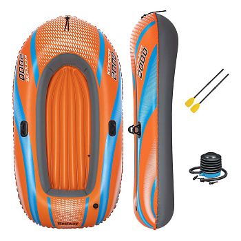 BESTWAY Рафт KONDOR2000 в комплекте, весла, ножной насос, 185x97см, 61142