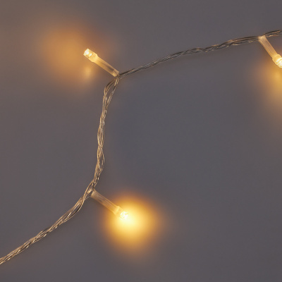 СНОУ БУМ Гирлянда эл. вьюн 14м, 180 LED, шампань, пост. свечение, ПВХ прозр., 220В, 50Гц