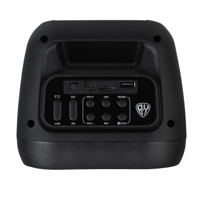 Колонка беспроводная BY VibeBox, 8 Вт,подсветка,2000мАч,USB,EQ,microSD,ВШГ 26x16x14см, черный
