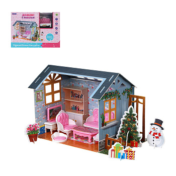 ИГРОЛЕНД Домик с мебелью, PP, ABS, картон, 26,8х7,8х19,4 см, 3 вида