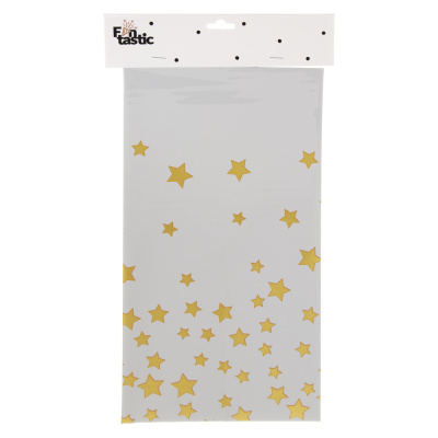 Скатерть праздничная тм Fntastic, с фольгированным слоем, 137x183см, звезды, 2 цвета