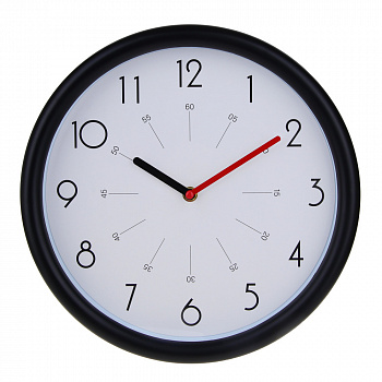LADECOR CHRONO Часы настенные круглые, пластик, d30 см, тикающий ход, 1xАА, арт08-19