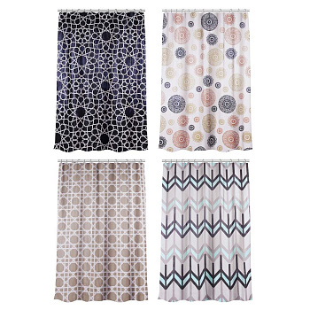 Штора для ванной тм VETTA Scandi, ПЕВА 80 г/м2, 180x180 см, 4 дизайна