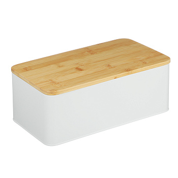 SATOSHI Хлебница с бамбуковой крышкой 33x17,5x13,5см, жесть