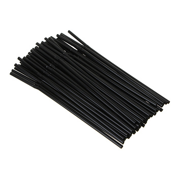 Набор трубочек с гофрой тм Fntastic, 50шт, 21x0,5 см, цвет черный