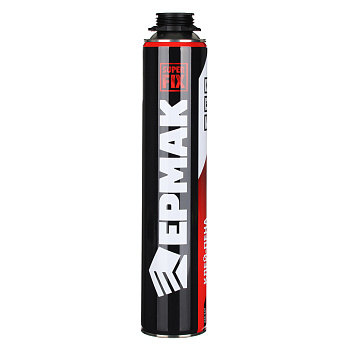 Клей-пена ULTRA тм ЕРМАК, полиуретан, баллон 1л, м.брутто 840г, под пистолет, всесезон, выход до 50л