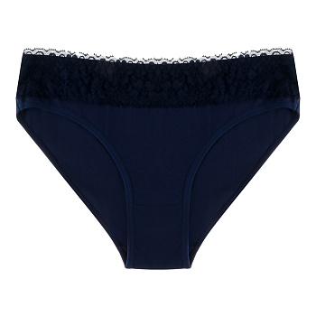 GALANTE Трусы-слипы женские с декором, р.48, 95%хлопок, 5%спандекс, синий, НБ25-12
