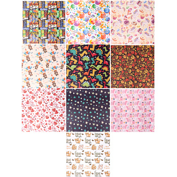 Бумага упаковочная, 70х100см, 70 гр, 10 дизайнов, арт 1