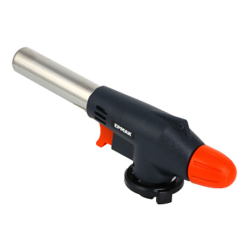 Горелка газ. с керам.изолятором тм ЕРМАК, с пьезорозжигом, цанг.захват, шир. cопло, 17,5х4х6,2 см