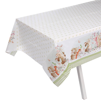 Скатерть Милые кролики, 120x180 см, 2 дизайна
