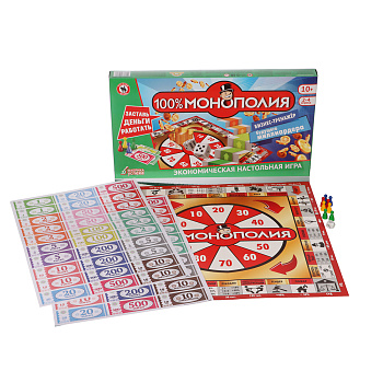 Экономическая настольная игра "100%Монополия"