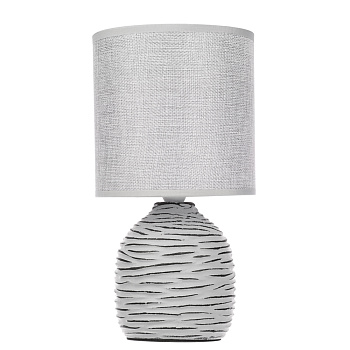 Светильник переносной настольный BY Мадрид, 25 см, Е14, 40 Вт, 230 В, керамика, текстиль, серый