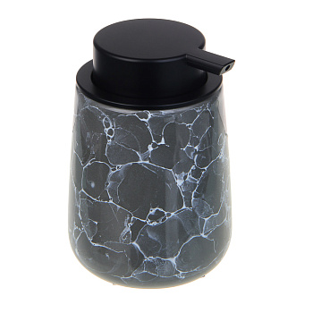 VETTA Дозатор для жидкого мыла, 320 мл, 13x9x9 см, керамика, "Космос", мрамор серый