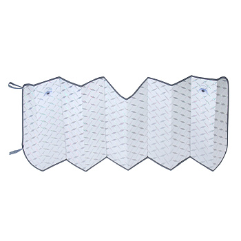 ЕРМАК Шторка солнцезащитная на лобовое стекло, 130x60см, серебристая