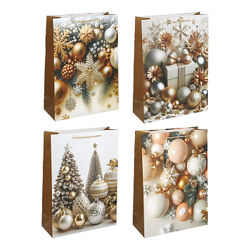 Пакет подарочный тм СНОУ БУМ 32x40x10см, бумага, 4 дизайна