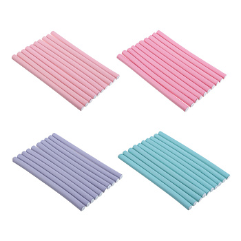 Папильотки тм ЮНИLOOK 10 шт, 24x1,5см, пластик, резина, 4 цвета, ACS-79