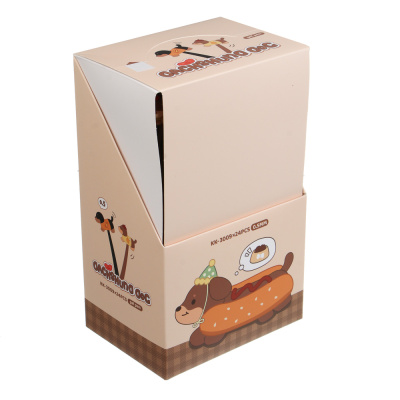 Ручка гелевая черная 0,5мм, гибкий корпус с фигуркой "Хот-Дог", 3 дизайна, шоу-бокс