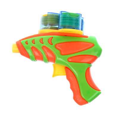 ИГРОЛЕНД Пистолет стреляющий дисками, PP, ABS, 4 дизайна, 16х3,5х21,5 см