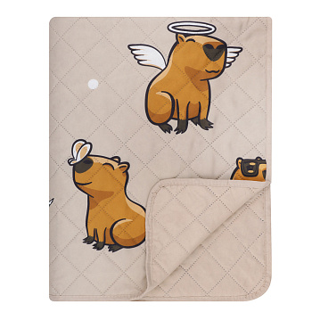 PROVANCE Капибары Покрывало стеганое 140х200см, 100% полиэстер