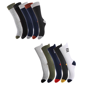 GALANTE Носки мужские, р.27-29, 85% хлопок,10% полиэстер, 5% спандекс, разноцветные, НВ22-07