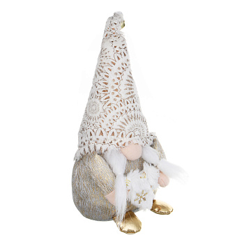 СНОУ БУМ Фигура декоративная "Гном" 38,5 см, полиэстер, 26-739