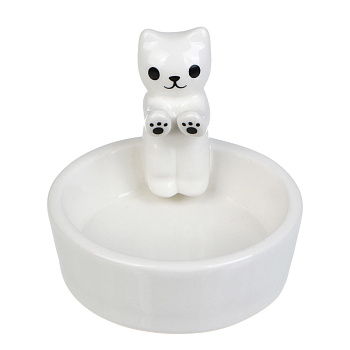 Подсвечник тм LADECOR "Котик", 7,5x7,5x7 см, доломит