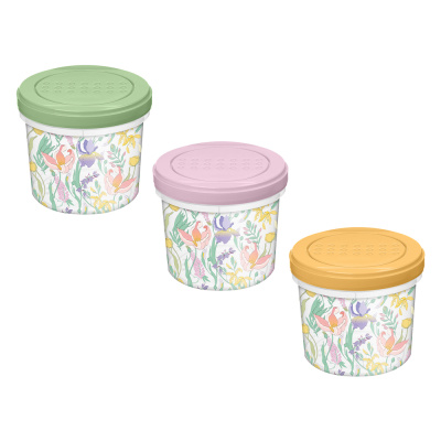 Ботаника Банка с завинчивающейся крышкой 1л, пластик, 3 цвета