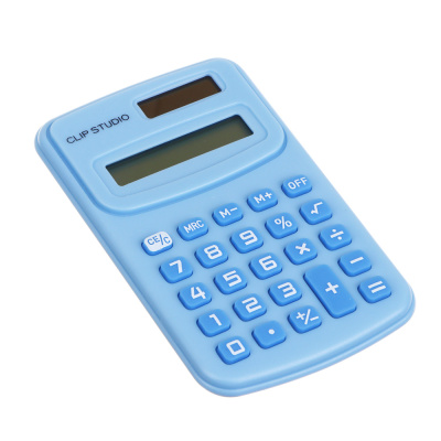 Калькулятор карманный ClipStudio 8-разр, 10х6,2х0,9см, пластик, ПВХ коробка, 4 цвета