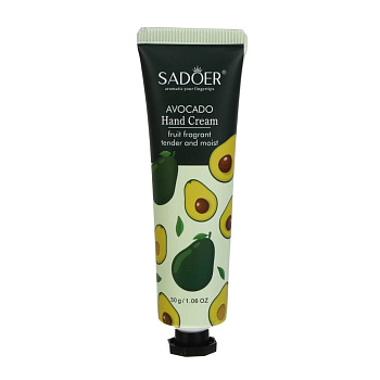 Крем для рук увлажняющий с авокадо тм Sadoer, 30гр