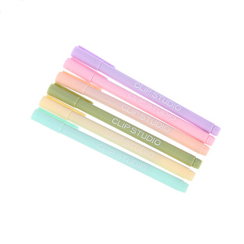 Набор гелевых ручек ClipStudio 6 пастельных цветов, наконечник 0,5 мм, в ПВХ пенале с подвесом