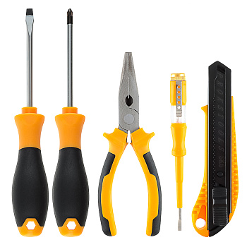 РОКОТ Набор 5 предметов: PH5,5х95мм+SL5,5х95мм, нож 18мм,тестер напряжения, тонкогубцы
