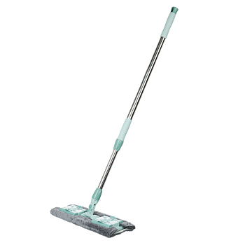 Швабра со сменной насадкой тм VETTA, насадка микрофибра, телеск.ручка 110см, сталь, пластик